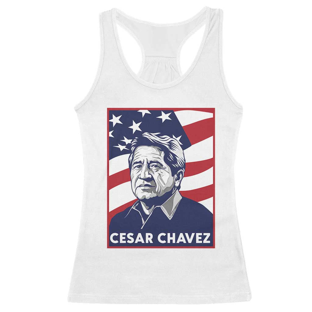 Cesar Chavez Racerback Tank Top Labor Leader Mexican American Pride