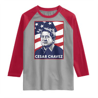 Cesar Chavez Raglan Shirt Labor Leader Mexican American Pride