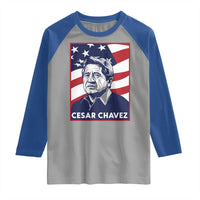 Cesar Chavez Raglan Shirt Labor Leader Mexican American Pride