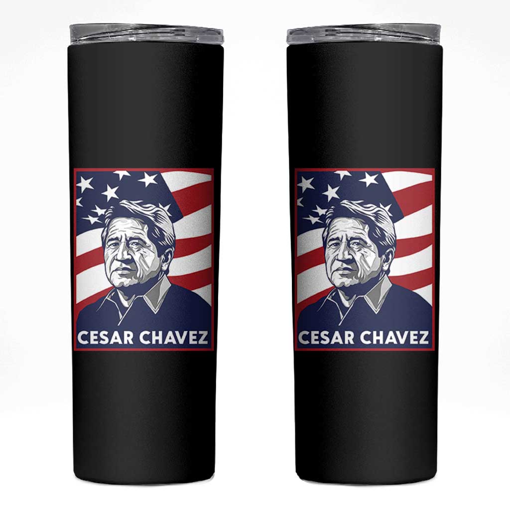 Cesar Chavez Skinny Tumbler Labor Leader Mexican American Pride