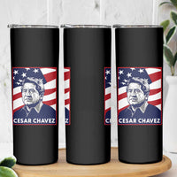 Cesar Chavez Skinny Tumbler Labor Leader Mexican American Pride