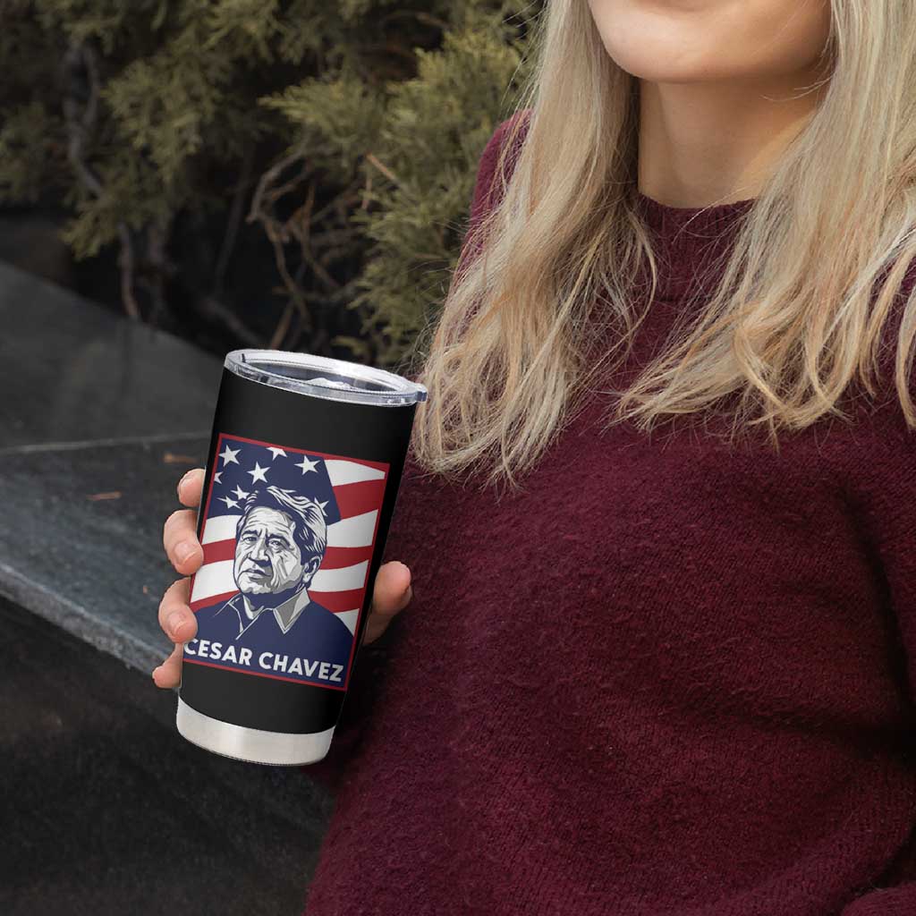 Cesar Chavez Tumbler Cup Labor Leader Mexican American Pride