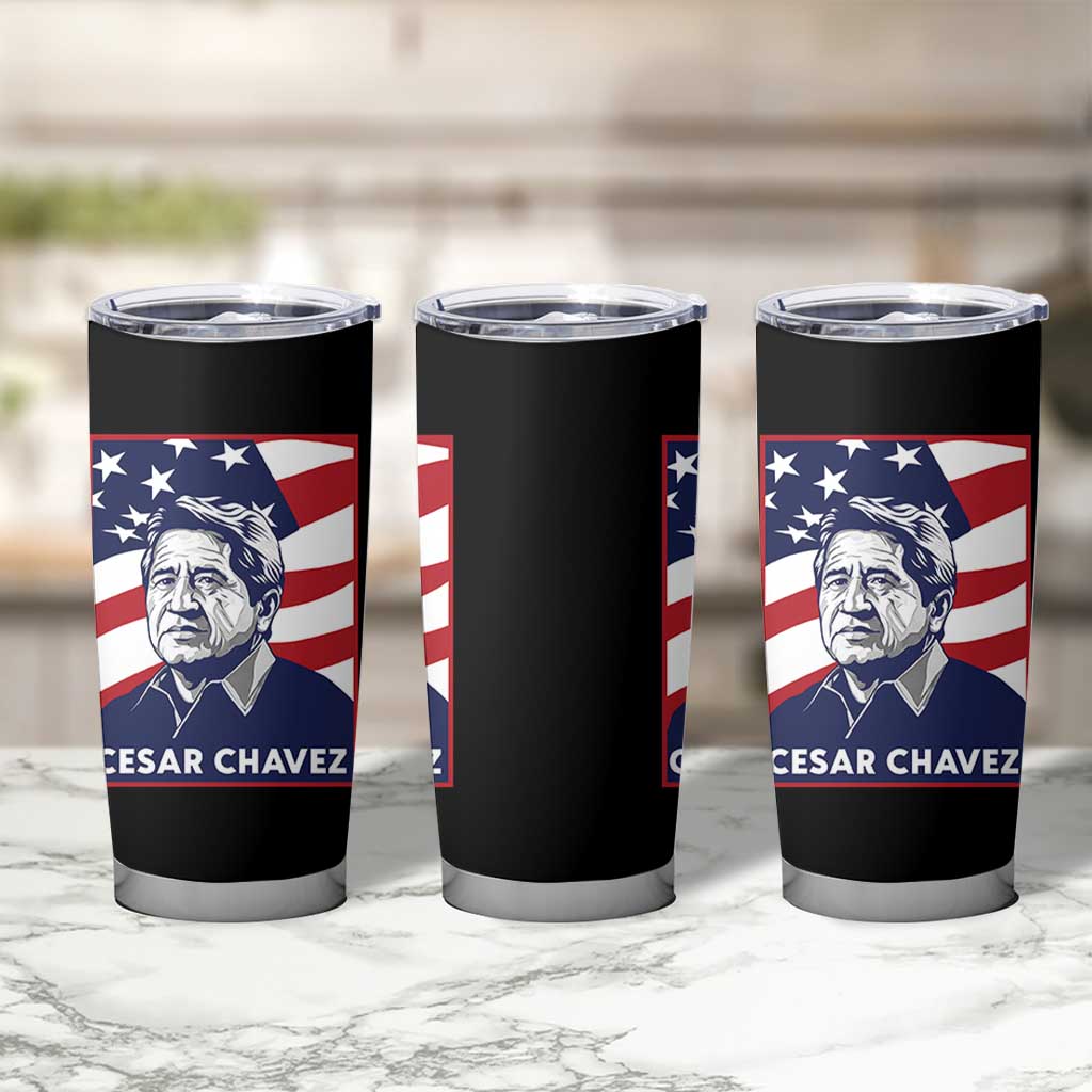 Cesar Chavez Tumbler Cup Labor Leader Mexican American Pride