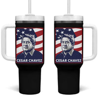 Cesar Chavez Tumbler With Handle Labor Leader Mexican American Pride