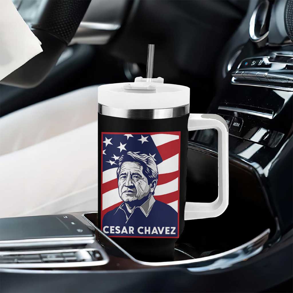 Cesar Chavez Tumbler With Handle Labor Leader Mexican American Pride