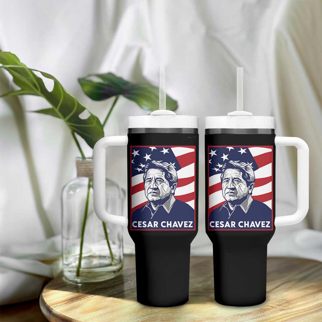 Cesar Chavez Tumbler With Handle Labor Leader Mexican American Pride