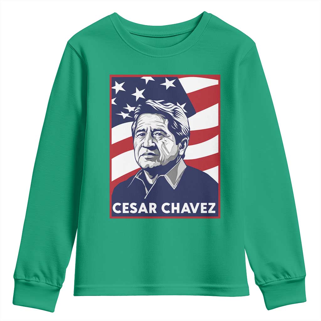 Cesar Chavez Youth Sweatshirt Labor Leader Mexican American Pride