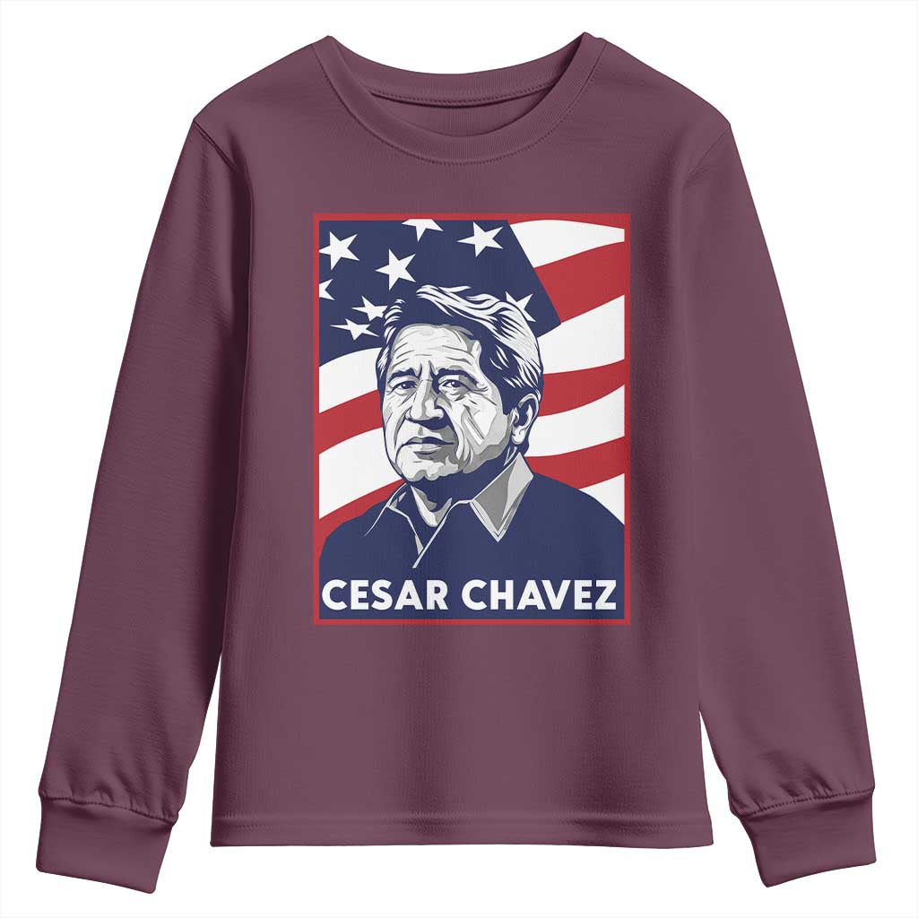 Cesar Chavez Youth Sweatshirt Labor Leader Mexican American Pride