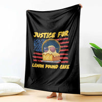 Justice For Lemon Pound Cake Throw Blanket Funny US Flag Cake Parody Rap Free Speech