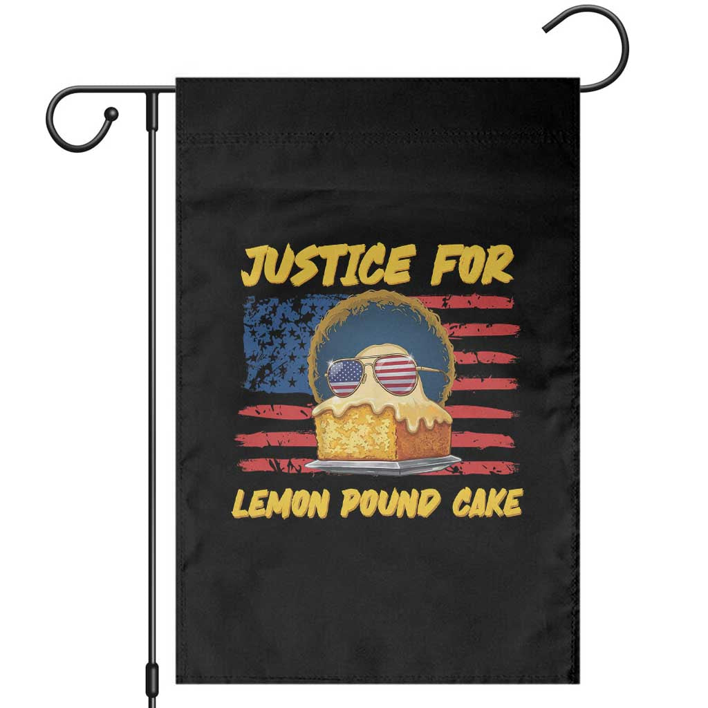 Justice For Lemon Pound Cake Garden Flag Funny US Flag Cake Parody Rap Free Speech