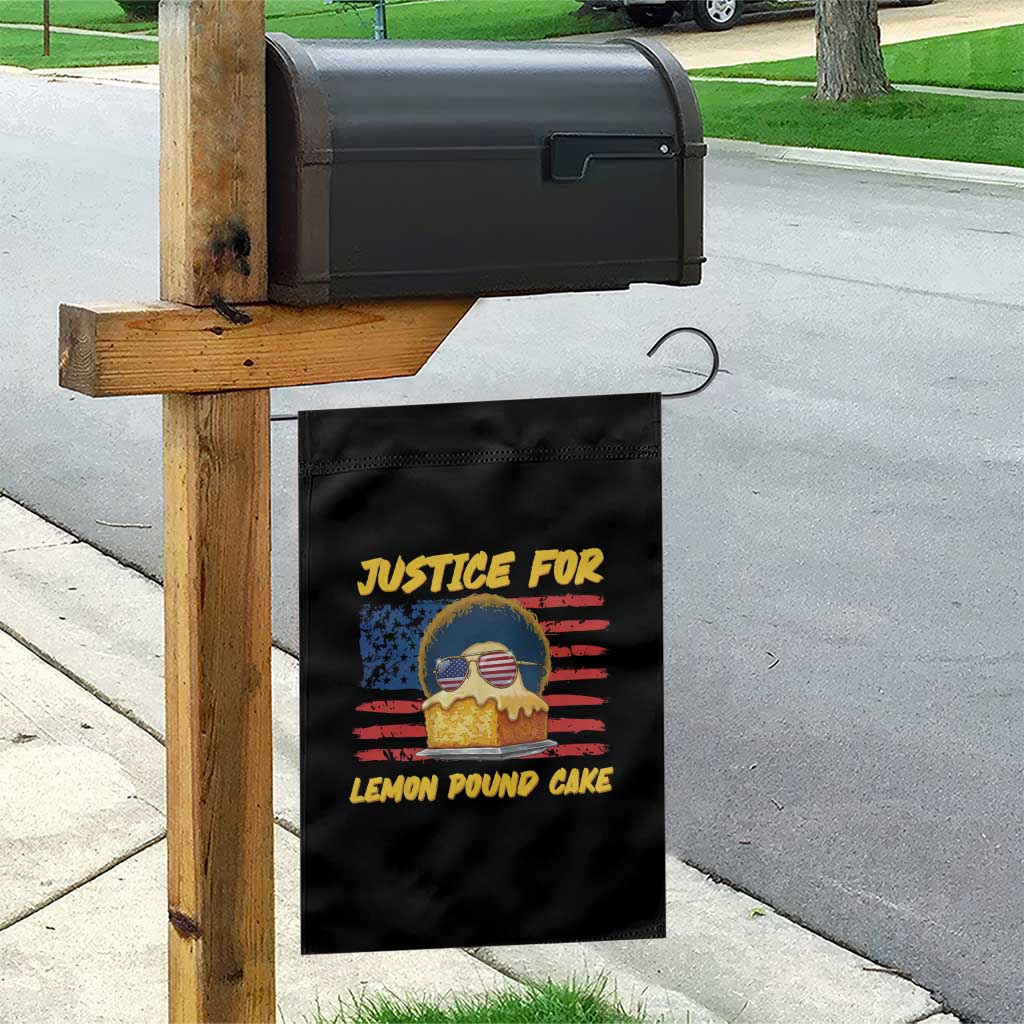Justice For Lemon Pound Cake Garden Flag Funny US Flag Cake Parody Rap Free Speech