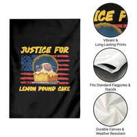 Justice For Lemon Pound Cake Garden Flag Funny US Flag Cake Parody Rap Free Speech