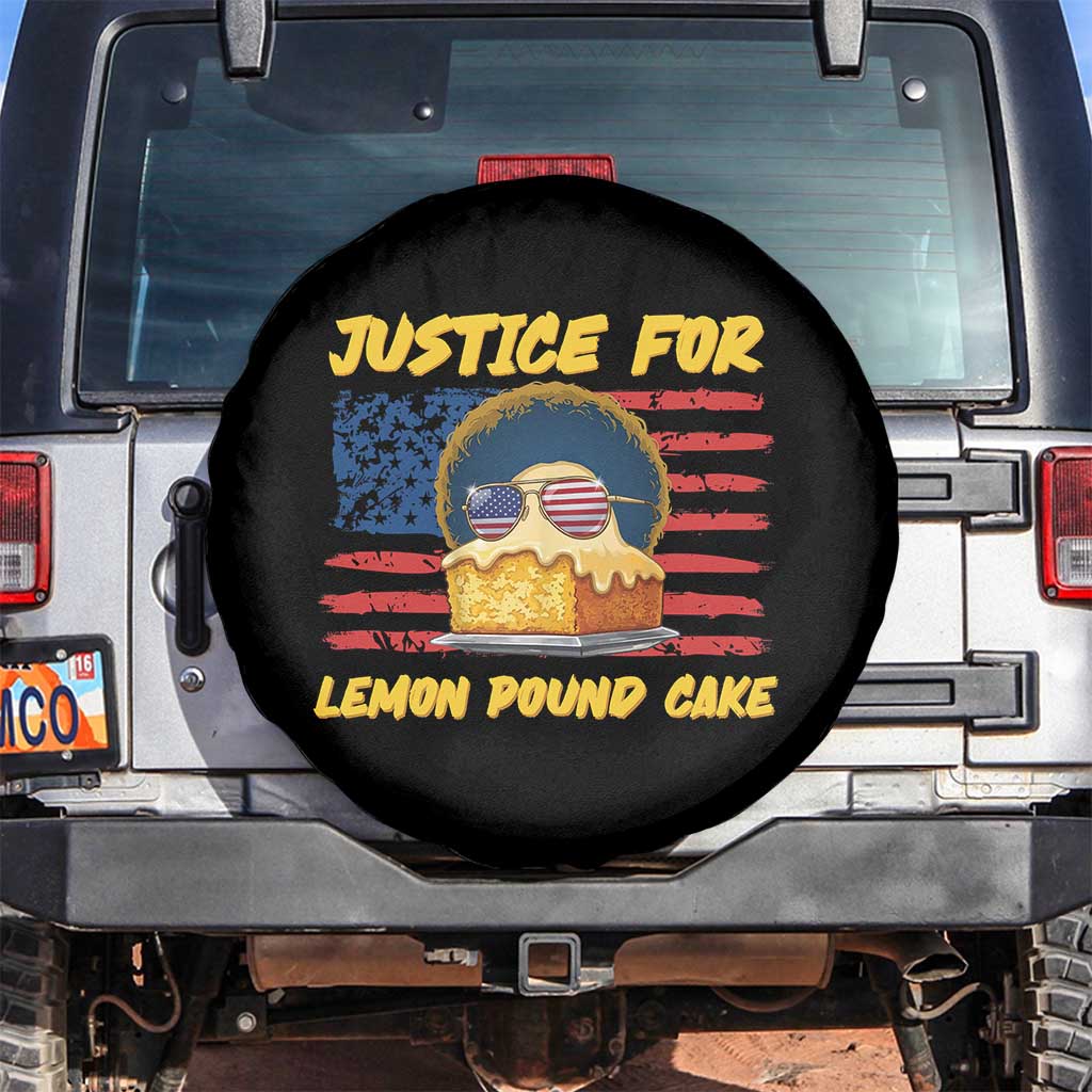 Justice For Lemon Pound Cake Spare Tire Cover Funny US Flag Cake Parody Rap Free Speech