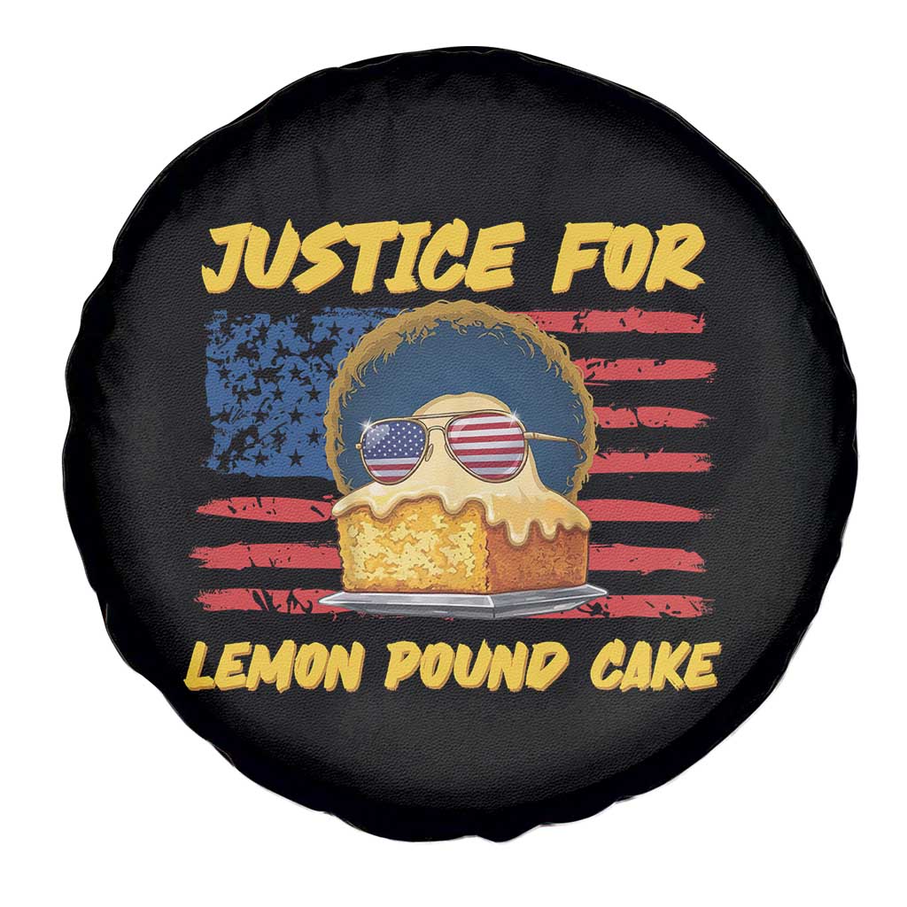 Justice For Lemon Pound Cake Spare Tire Cover Funny US Flag Cake Parody Rap Free Speech