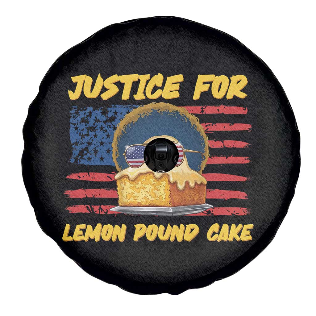 Justice For Lemon Pound Cake Spare Tire Cover Funny US Flag Cake Parody Rap Free Speech