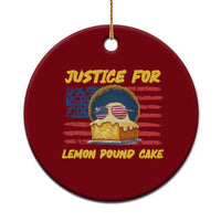 Justice For Lemon Pound Cake Ceramic Ornament Funny US Flag Cake Parody Rap Free Speech