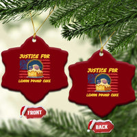 Justice For Lemon Pound Cake Ceramic Ornament Funny US Flag Cake Parody Rap Free Speech