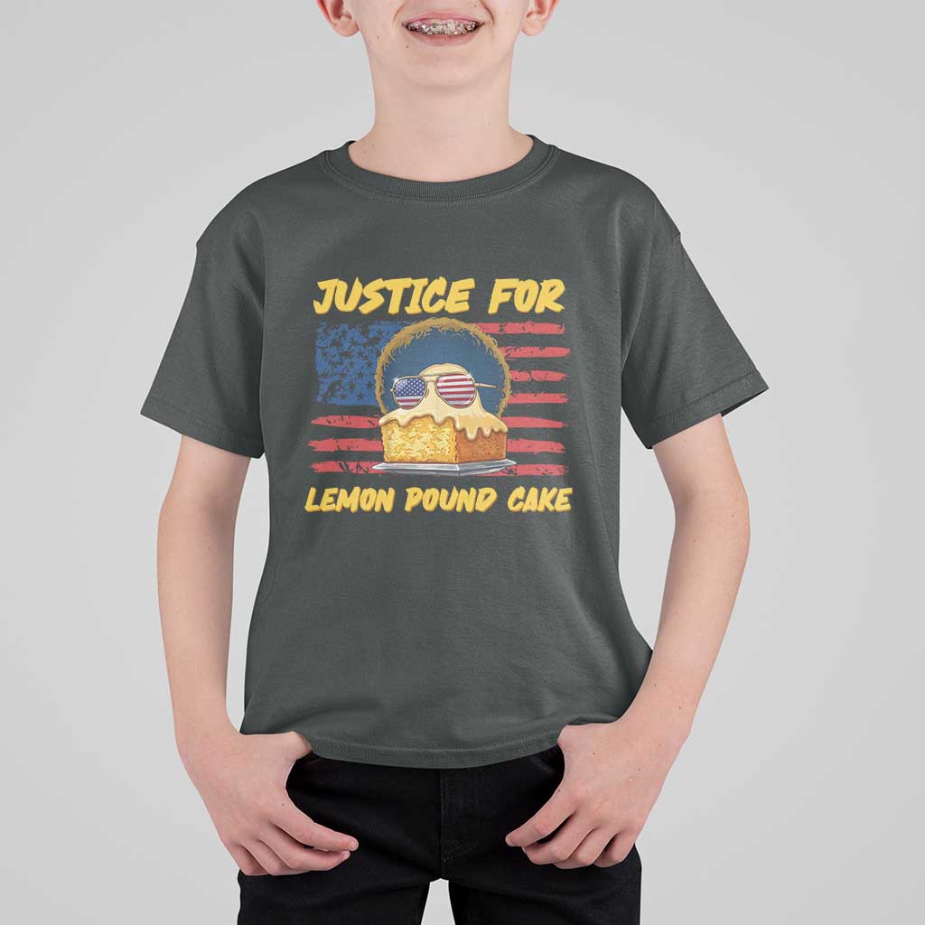 Justice For Lemon Pound Cake T Shirt For Kid Funny US Flag Cake Parody Rap Free Speech