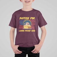 Justice For Lemon Pound Cake T Shirt For Kid Funny US Flag Cake Parody Rap Free Speech