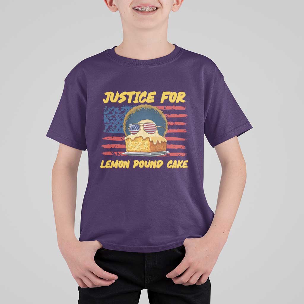 Justice For Lemon Pound Cake T Shirt For Kid Funny US Flag Cake Parody Rap Free Speech