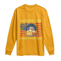 Justice For Lemon Pound Cake Long Sleeve Shirt Funny US Flag Cake Parody Rap Free Speech