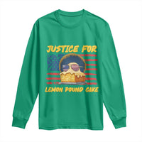 Justice For Lemon Pound Cake Long Sleeve Shirt Funny US Flag Cake Parody Rap Free Speech