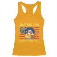 Justice For Lemon Pound Cake Racerback Tank Top Funny US Flag Cake Parody Rap Free Speech