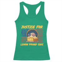 Justice For Lemon Pound Cake Racerback Tank Top Funny US Flag Cake Parody Rap Free Speech