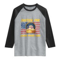 Justice For Lemon Pound Cake Raglan Shirt Funny US Flag Cake Parody Rap Free Speech