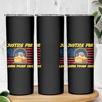Justice For Lemon Pound Cake Skinny Tumbler Funny US Flag Cake Parody Rap Free Speech