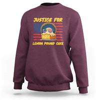 Justice For Lemon Pound Cake Sweatshirt Funny US Flag Cake Parody Rap Free Speech