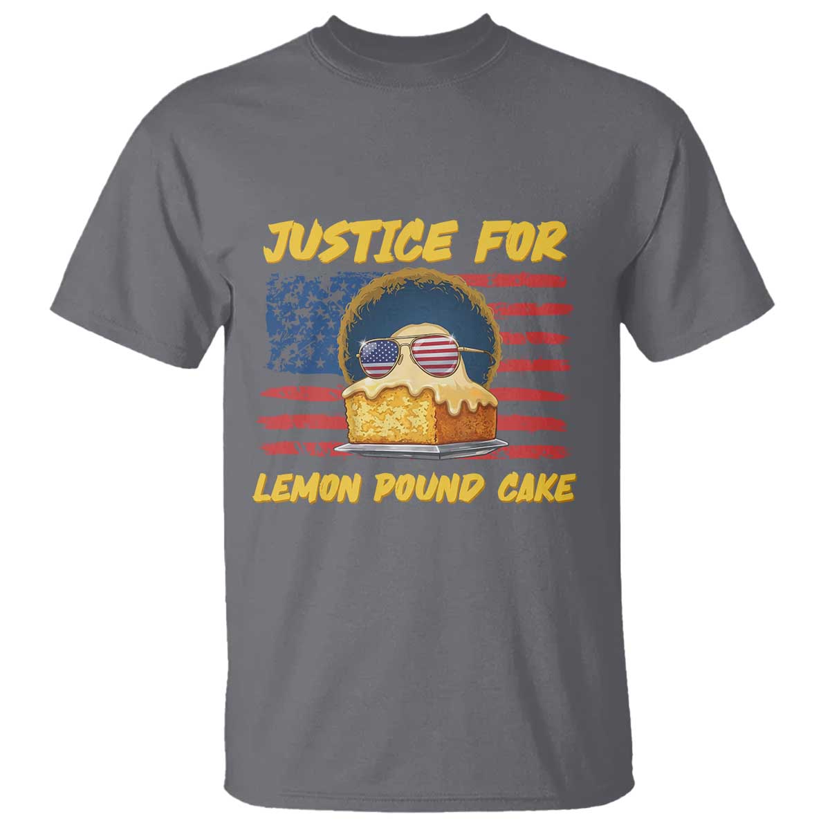 Justice For Lemon Pound Cake T Shirt Funny US Flag Cake Parody Rap Free Speech