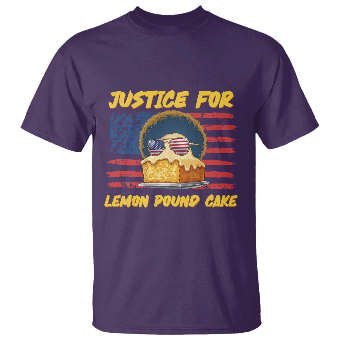 Justice For Lemon Pound Cake T Shirt Funny US Flag Cake Parody Rap Free Speech