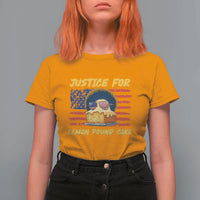 Justice For Lemon Pound Cake T Shirt For Women Funny US Flag Cake Parody Rap Free Speech