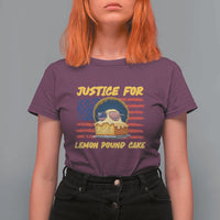Justice For Lemon Pound Cake T Shirt For Women Funny US Flag Cake Parody Rap Free Speech