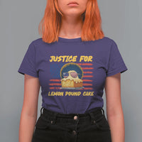 Justice For Lemon Pound Cake T Shirt For Women Funny US Flag Cake Parody Rap Free Speech
