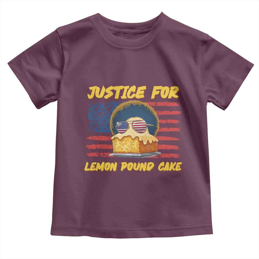Justice For Lemon Pound Cake Toddler T Shirt Funny US Flag Cake Parody Rap Free Speech