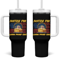 Justice For Lemon Pound Cake Tumbler With Handle Funny US Flag Cake Parody Rap Free Speech