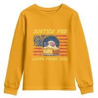 Justice For Lemon Pound Cake Youth Sweatshirt Funny US Flag Cake Parody Rap Free Speech