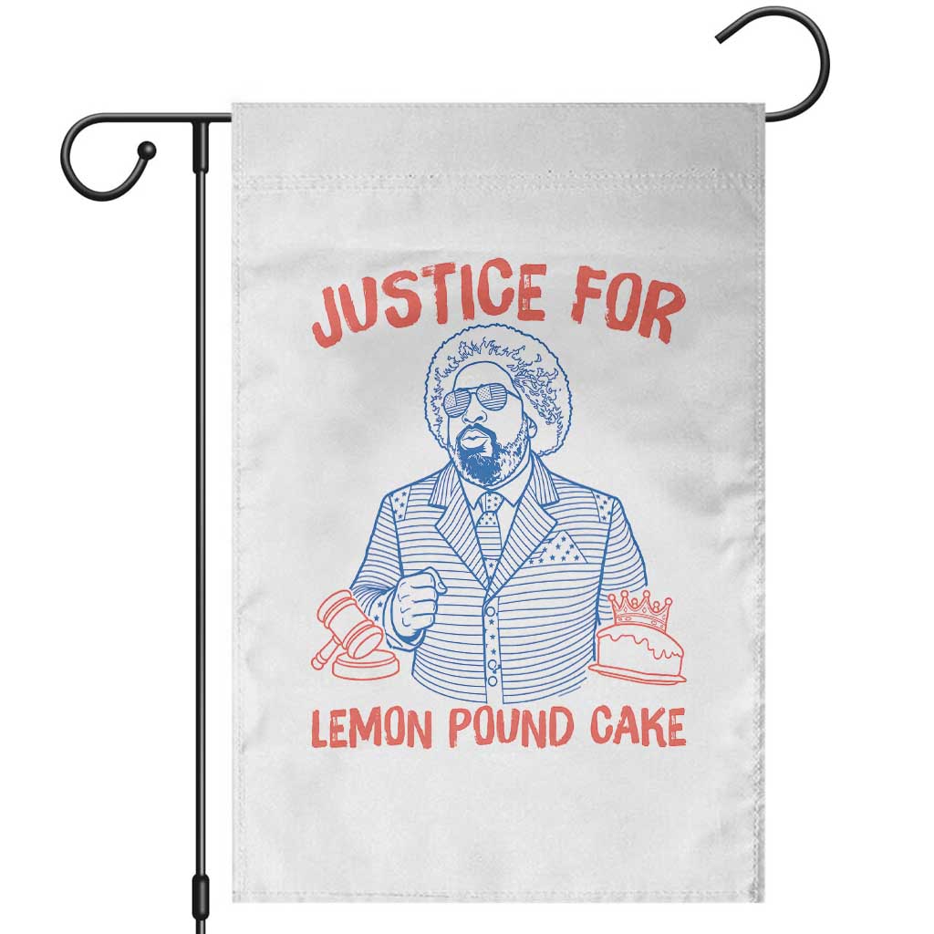 Justice For Lemon Pound Cake Garden Flag Viral Trend Free Speech
