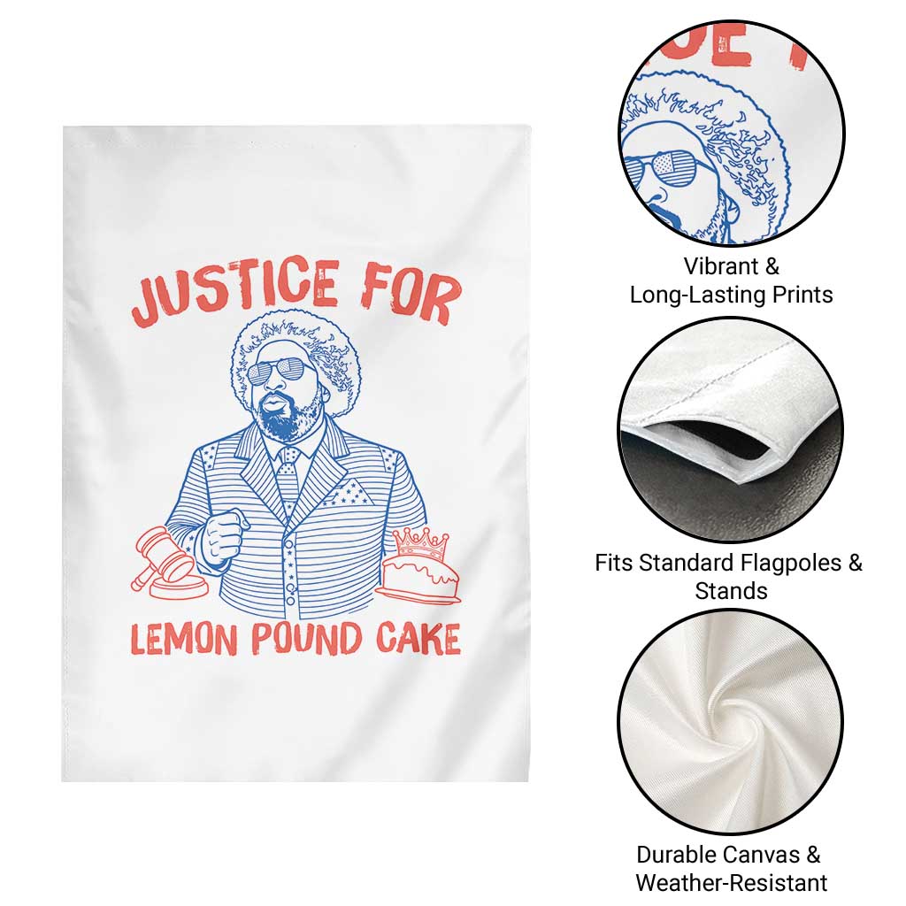 Justice For Lemon Pound Cake Garden Flag Viral Trend Free Speech