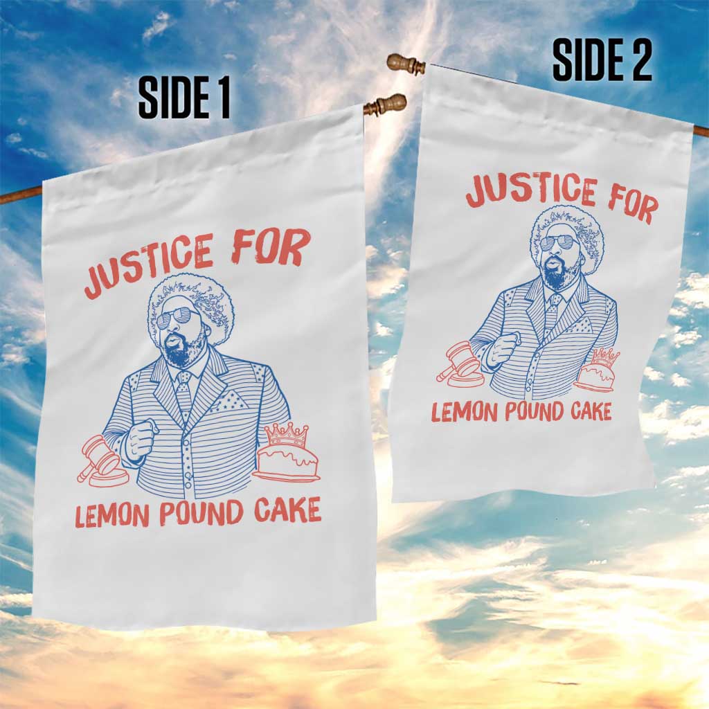 Justice For Lemon Pound Cake Garden Flag Viral Trend Free Speech
