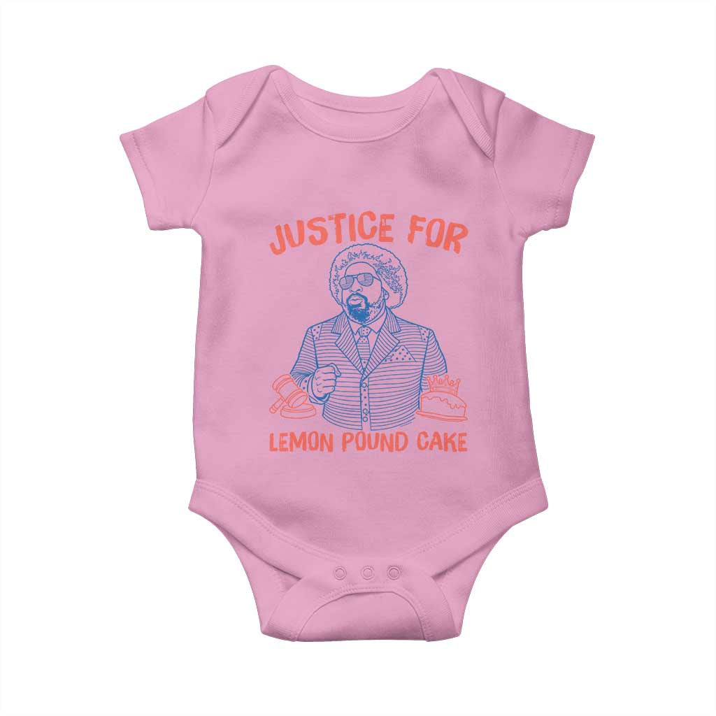 Justice For Lemon Pound Cake Baby Onesie Viral Trend Free Speech