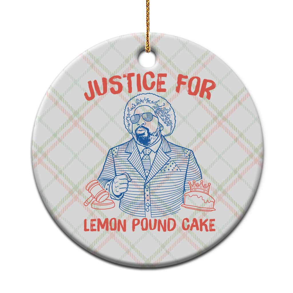 Justice For Lemon Pound Cake Ceramic Ornament Viral Trend Free Speech
