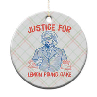 Justice For Lemon Pound Cake Ceramic Ornament Viral Trend Free Speech