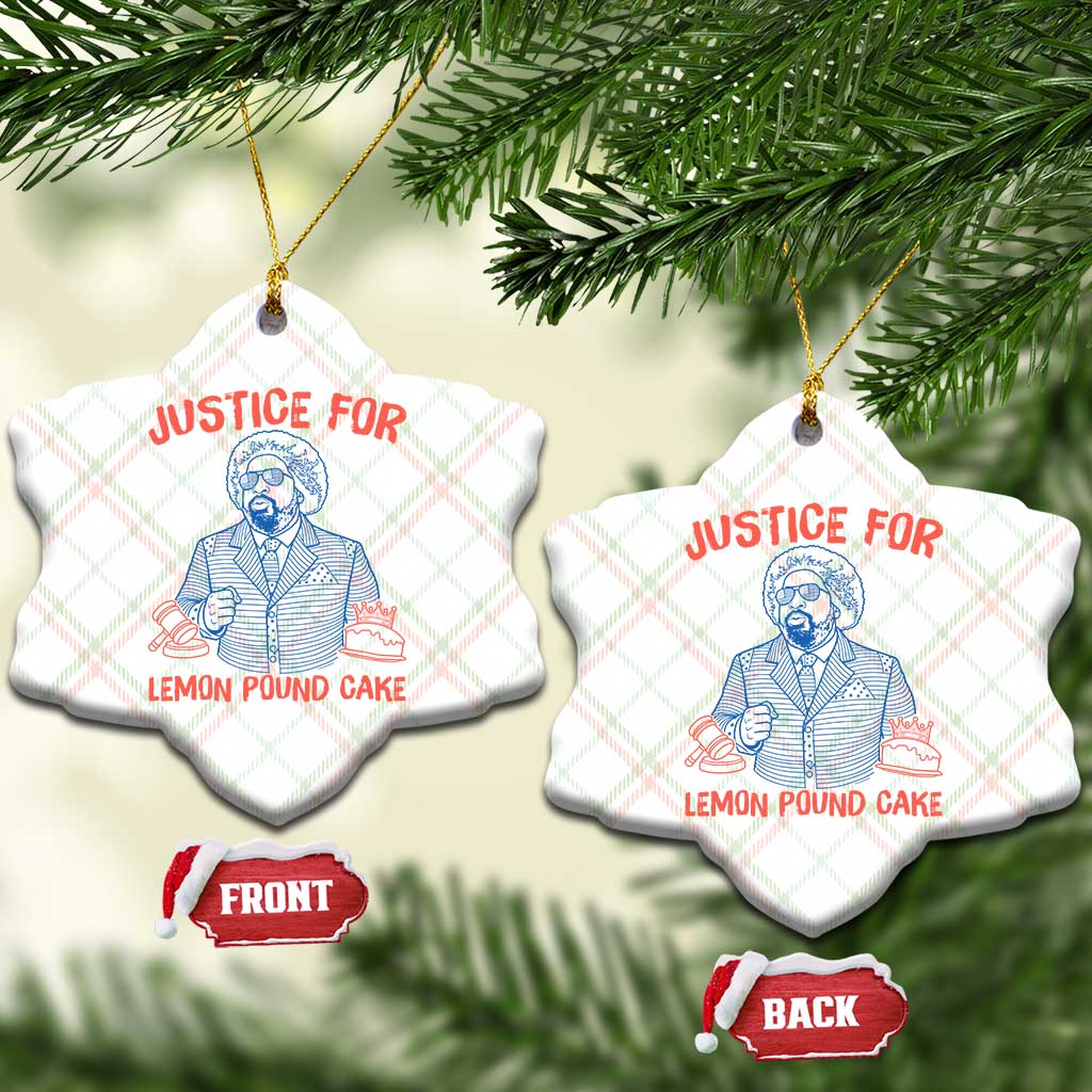 Justice For Lemon Pound Cake Ceramic Ornament Viral Trend Free Speech