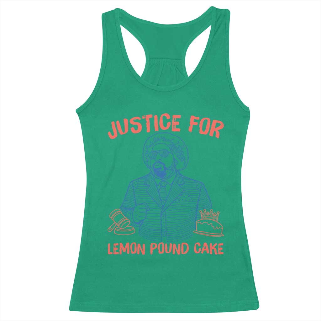 Justice For Lemon Pound Cake Racerback Tank Top Viral Trend Free Speech