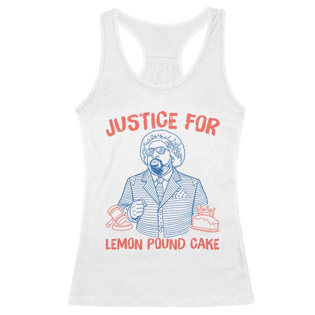 Justice For Lemon Pound Cake Racerback Tank Top Viral Trend Free Speech