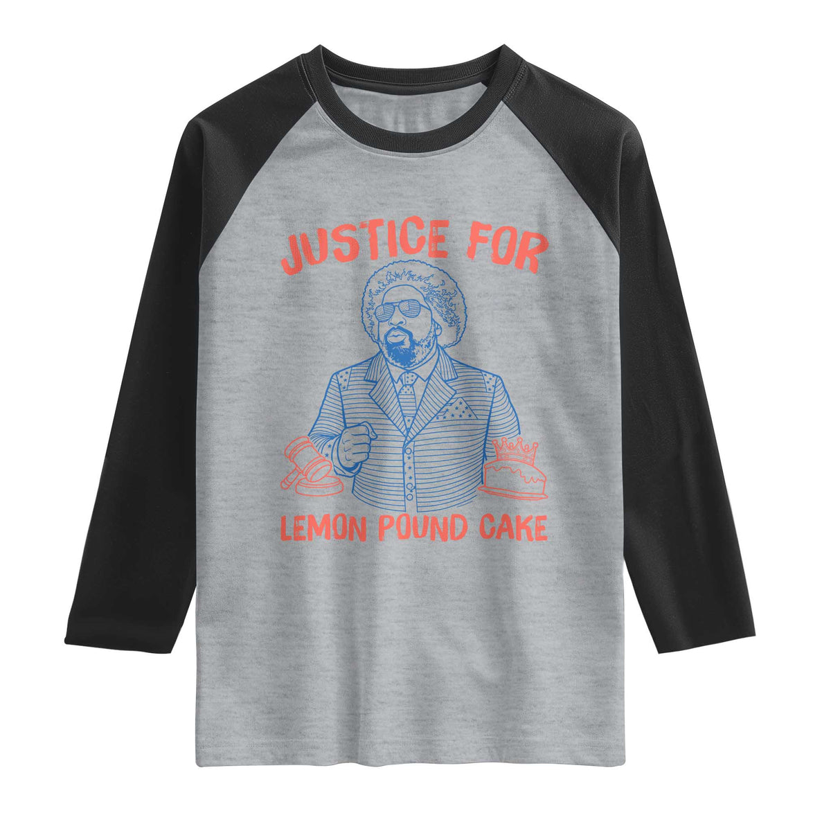 Justice For Lemon Pound Cake Raglan Shirt Viral Trend Free Speech