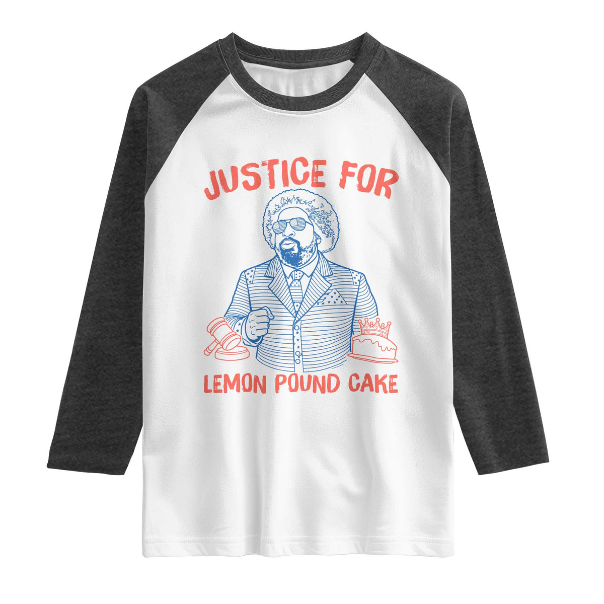Justice For Lemon Pound Cake Raglan Shirt Viral Trend Free Speech